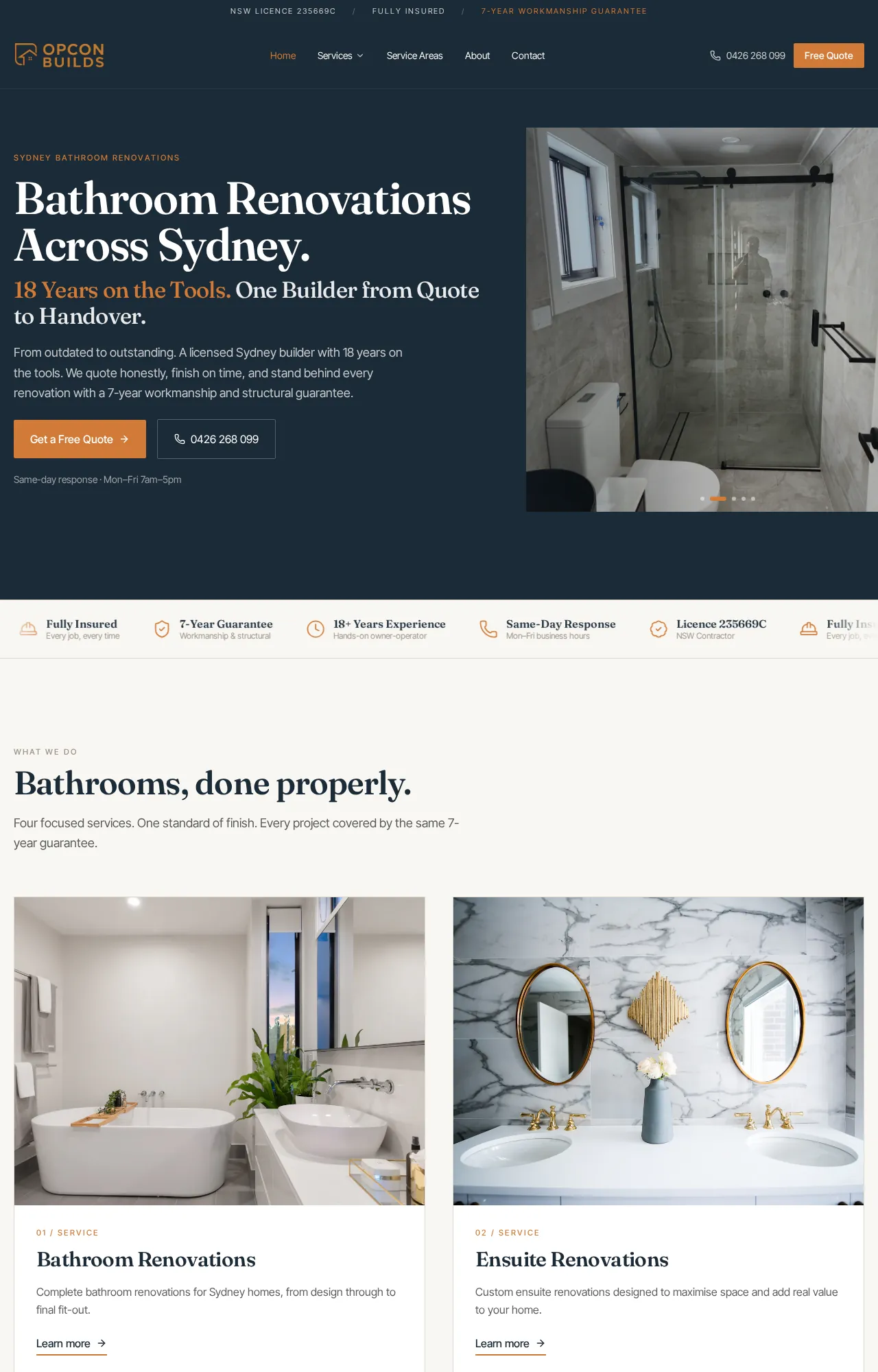 Opcon Builds website