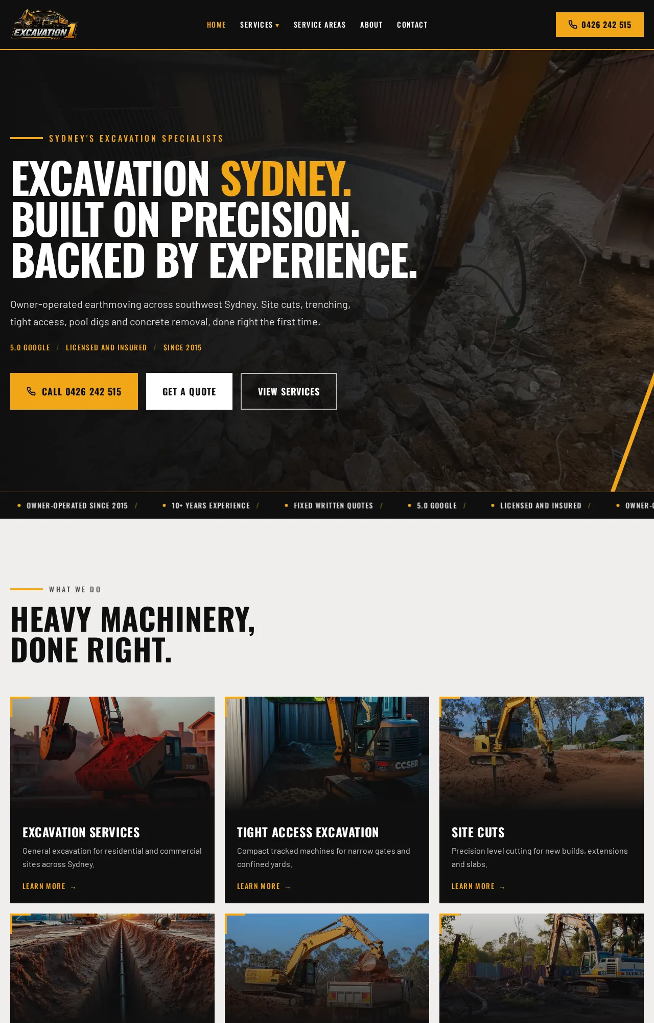 Excavation1 website
